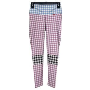 FIT MAMA Women's MULTICOLOR LEGGINGS Pink Black Blue Size MEDIUM